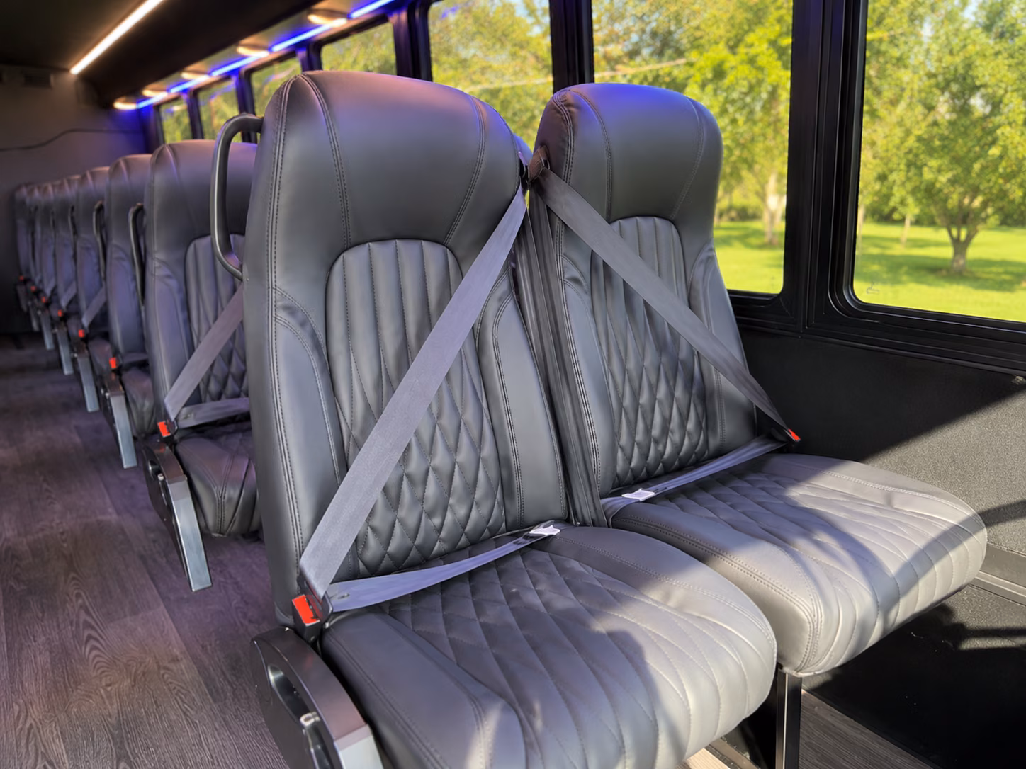 omaha 18 passenger minibus inside