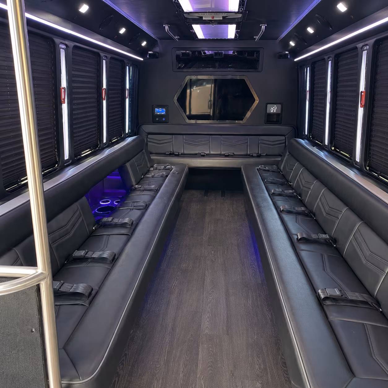 omaha 18 passenger party bus interior