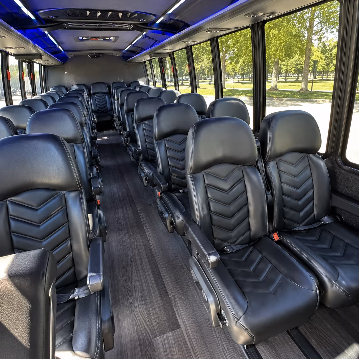 omaha 28 passenger minibus inside