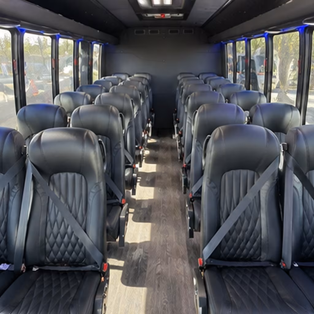omaha 28 passenger minibus interior