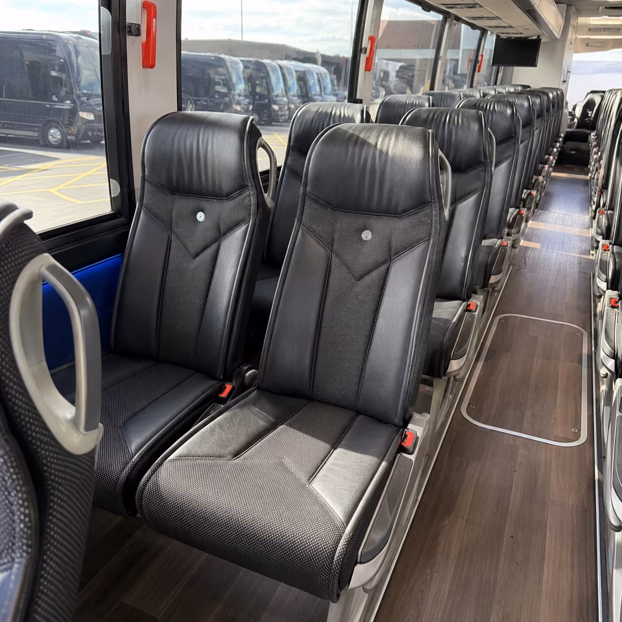 omaha 40 passenger charter bus interior