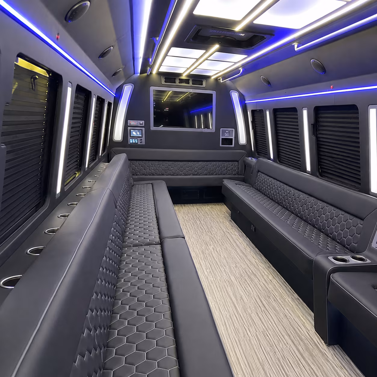 omaha 40 passenger party bus inside