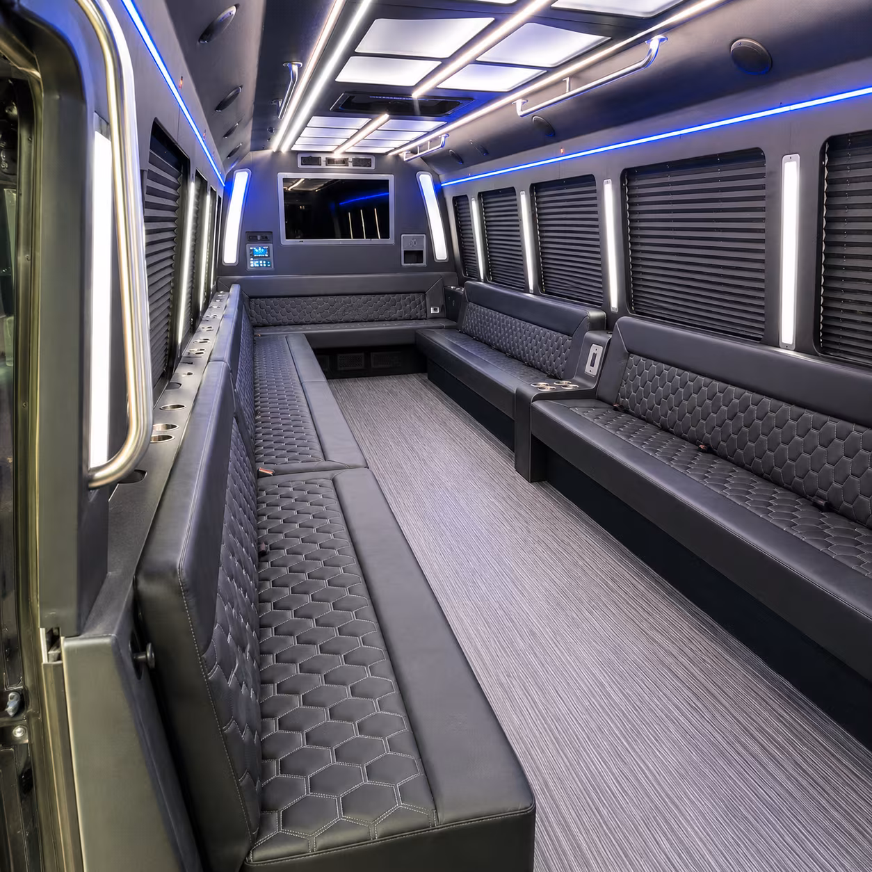 omaha 40 passenger party bus interior