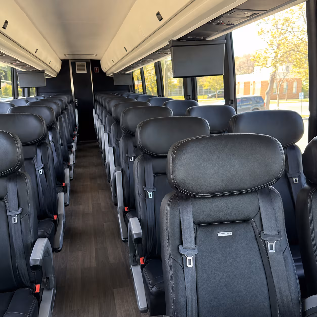 omaha 45 passenger charter bus inside