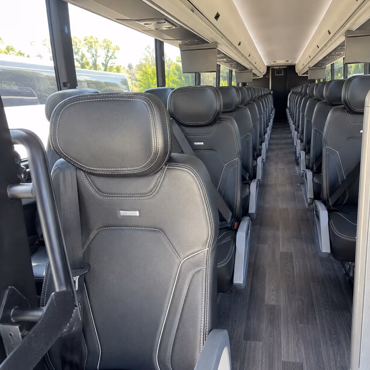 omaha 47 passenger charter bus interior