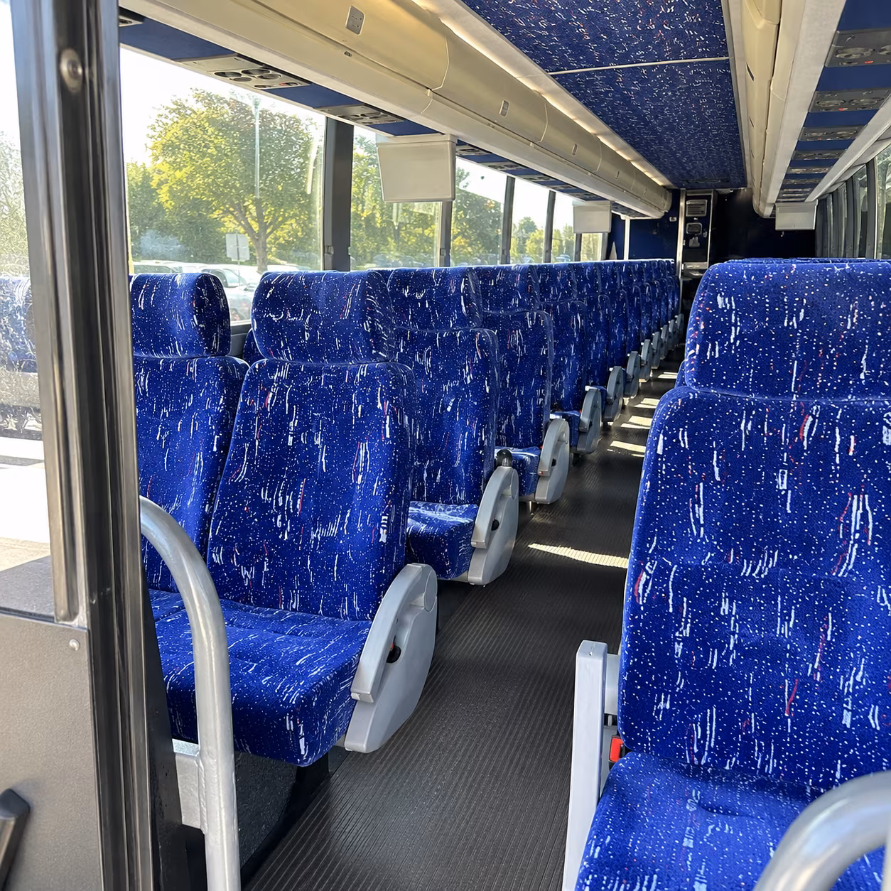 omaha 50 passenger charter bus inside