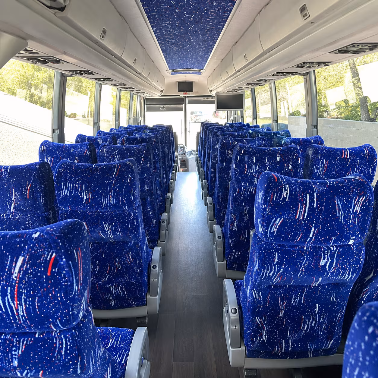 omaha 50 passenger charter bus interior