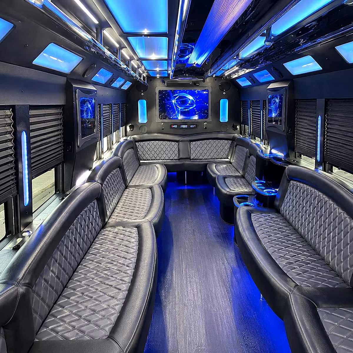 omaha 50 passenger party bus interior