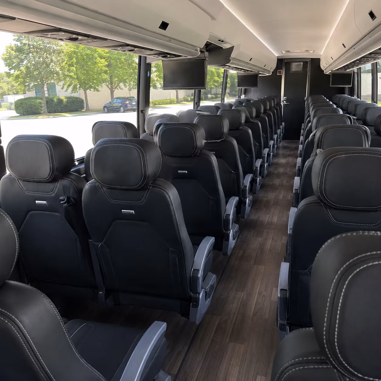 omaha 56 passenger charter bus interior